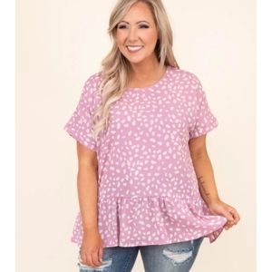 Chic Soul Pink Mauve Leapord Top